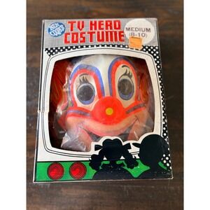 Vintage 1966 Ben Cooper TV Hero Costume‎ & Mask Bozo The Clown with Box